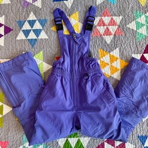 Lands End Purple Snow Bibs